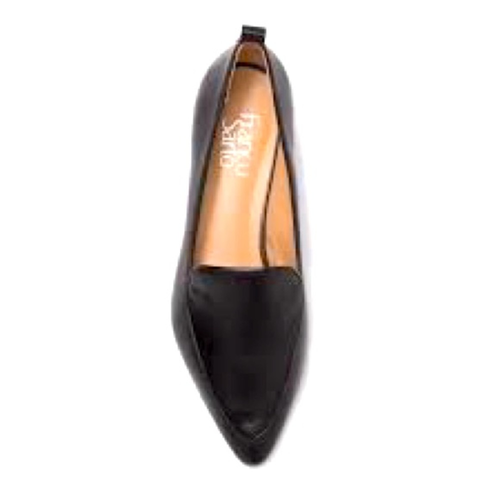 FRANCO SARTO Women's Studio Pointed Toe Flats Loafers Black Leather size 10